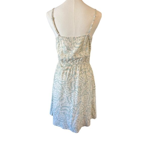 Vero Moda Milo Green Cream Mini Dress | XS Linen Blend Summer Sundress NWT - Picture 6 of 7